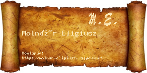 Molnár Eligiusz névjegykártya